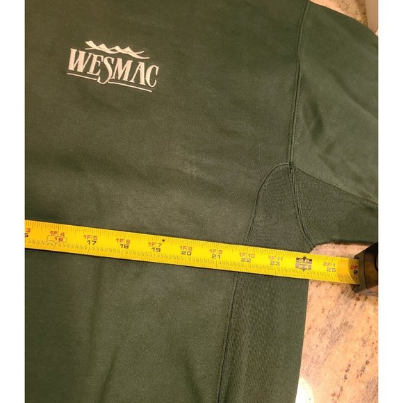 Russell Athletic Pro Size L Reverse Weave Sweatshirt Green Wesmac New * stains* - Picture 4 of 12